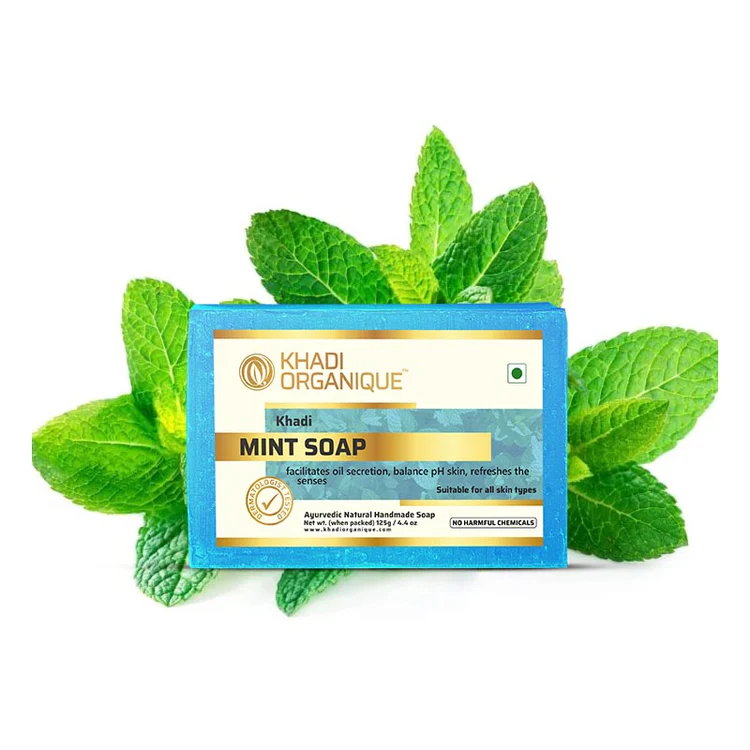 Khadi Organique Pure Mint Soap Box of 125 GM