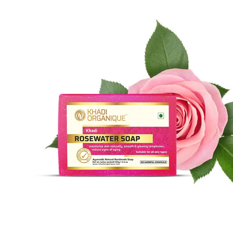 Khadi Organique Rosewater Soap Box of 125 GM