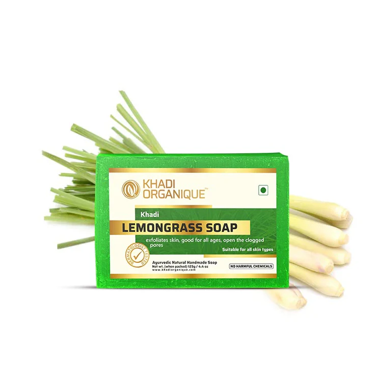 Khadi Organique Lemongrass Soap Box of 125 GM