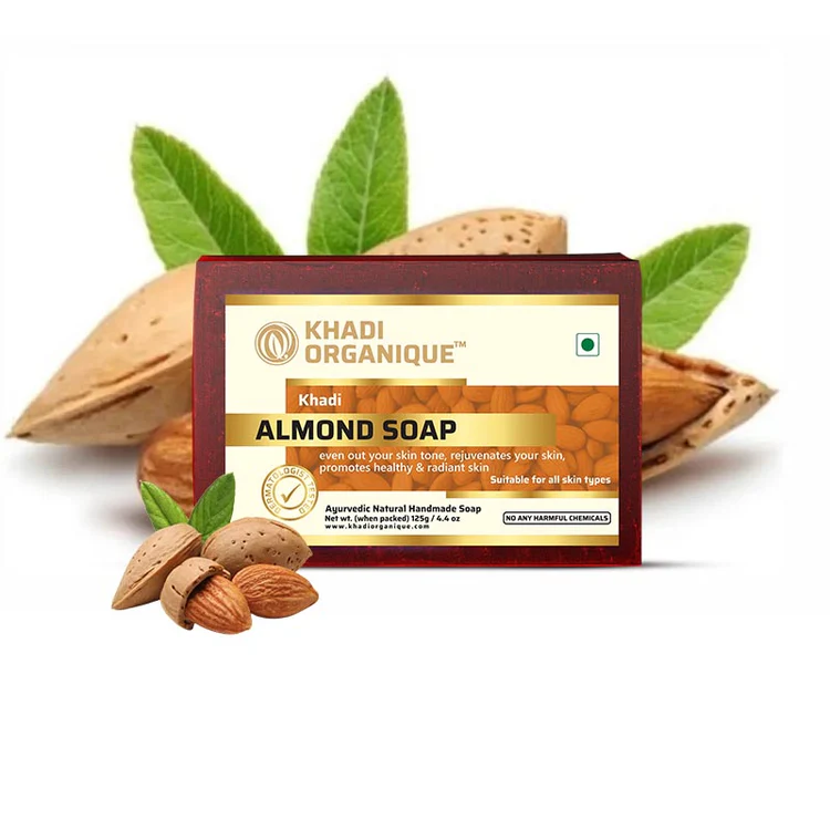 Khadi Organique Almond soap Box of 125 GM