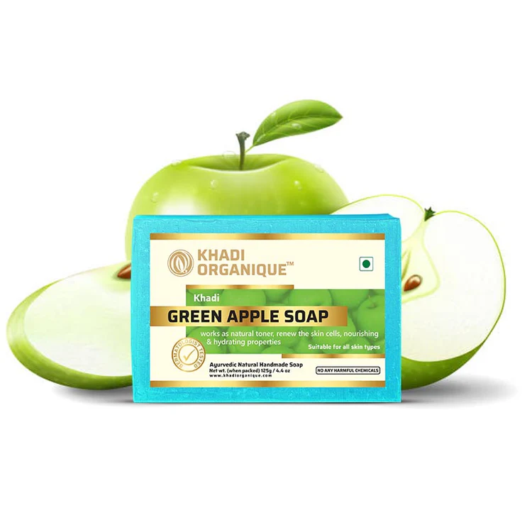Khadi Organique GREEN APPLE SOAP Box of 125 GM