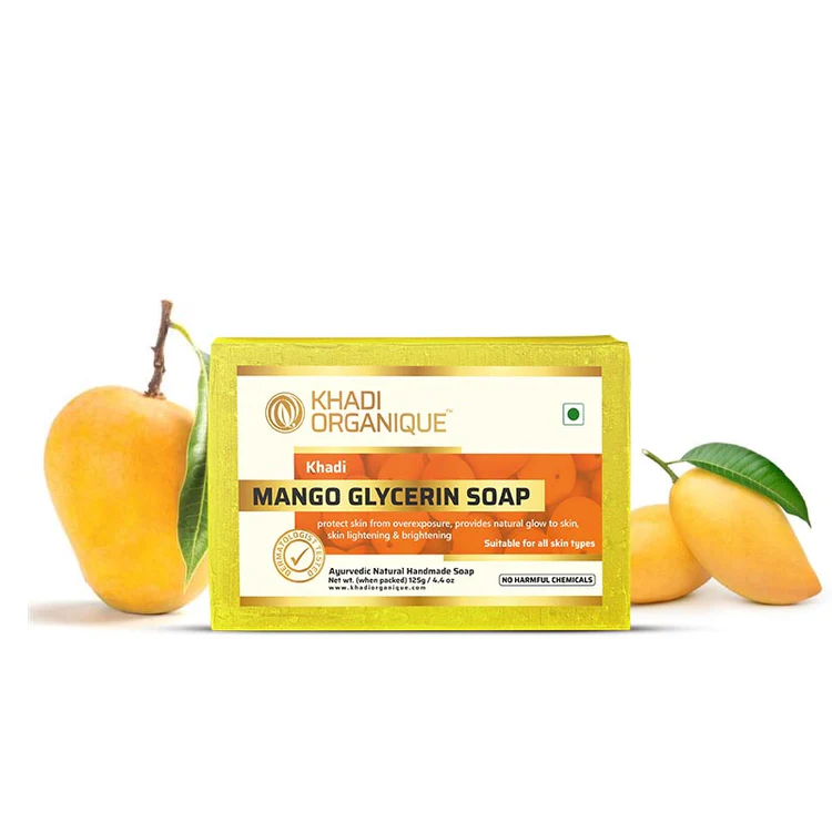 Khadi Organique MANGO GLYCERINE SOAP Box of 125 GM