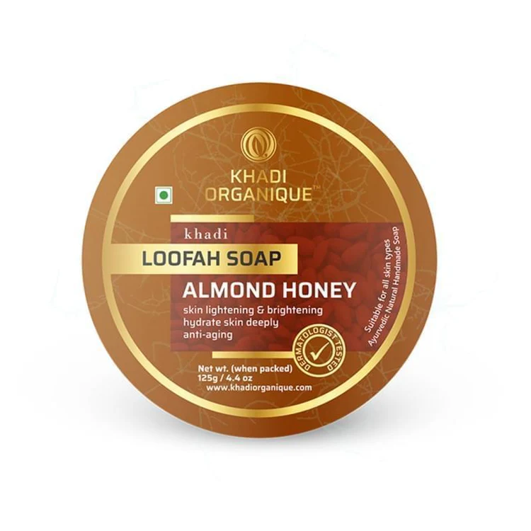 Khadi Organique Almond Honey Loofah Soap Box of 125 GM