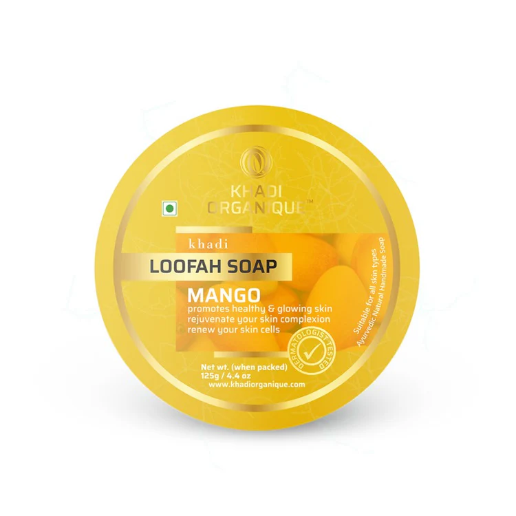 Khadi Organique Mango Loofah Soap Box of 125 GM