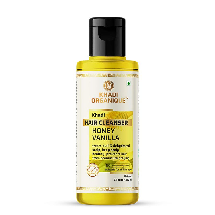 Khadi Organique Honey and Vanilla Hair Cleanser Bottle of 210 ML