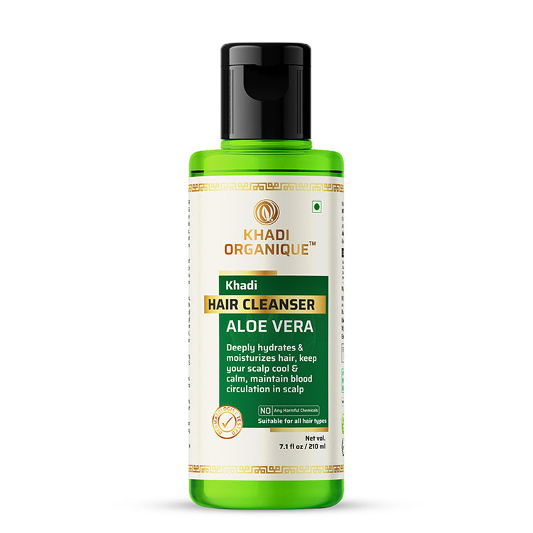 Khadi Organique Aloevera Hair Cleanser Bottle of 210 ML
