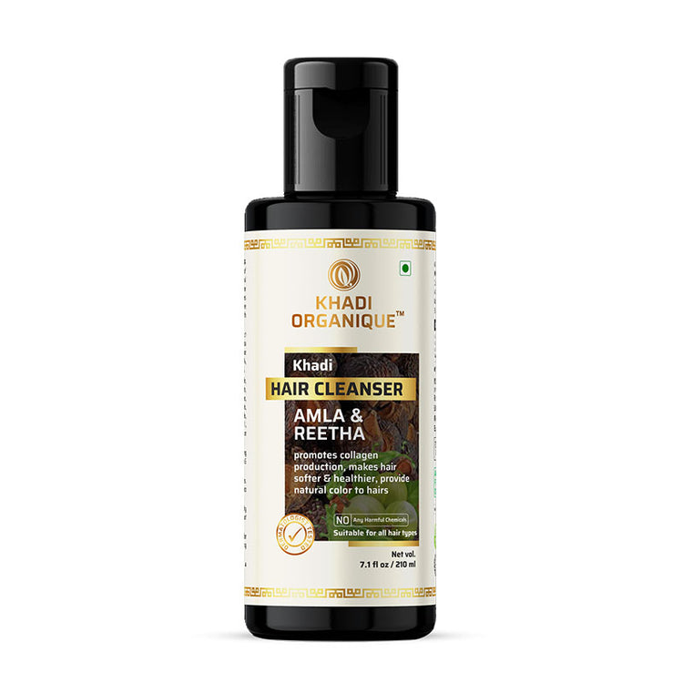 Khadi Organique Amla and Reetha Hair Cleanser Bottle of 210 ML