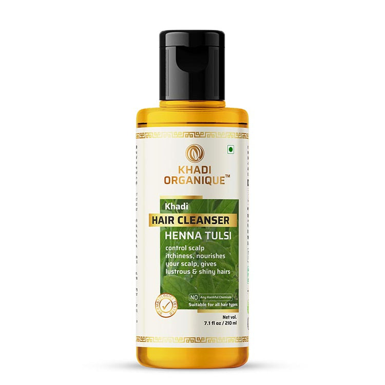 Khadi Organique Henna Tulsi Hair Cleanser Bottle of 210 ML