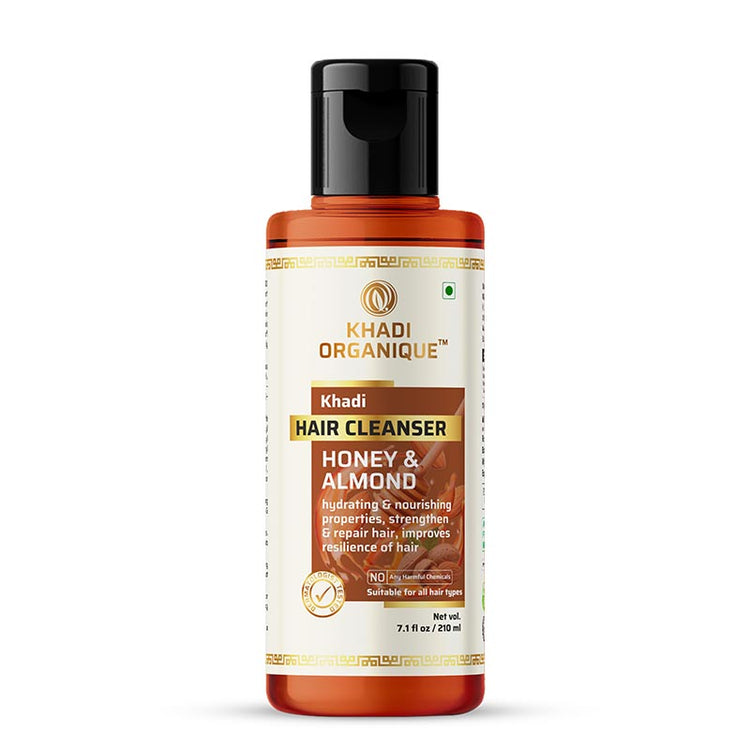 Khadi Organique Honey almond Hair Cleanser Bottle of 210 ML
