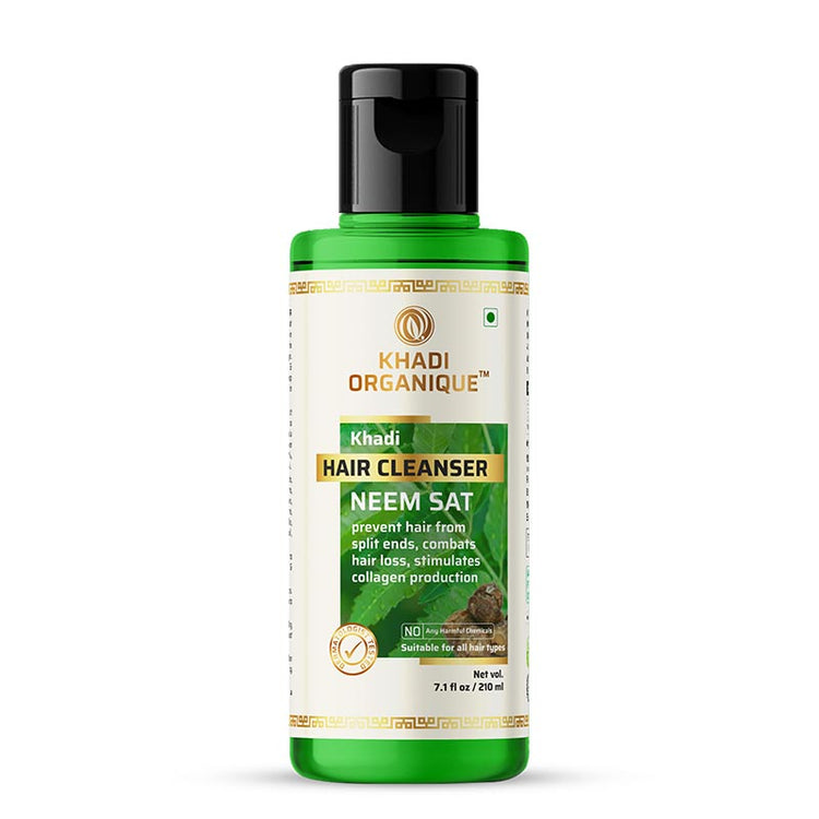 Khadi Organique Neem Sat Hair Cleanser Bottle of 210 ML