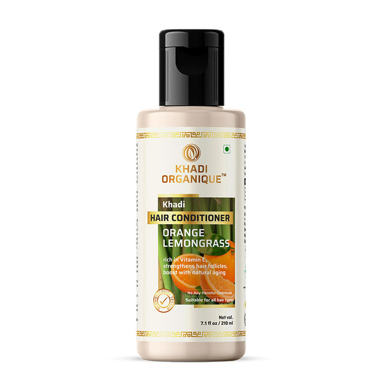 Khadi Organique Orange Lemongrass Hair Conditioner Bottle of 210 ML