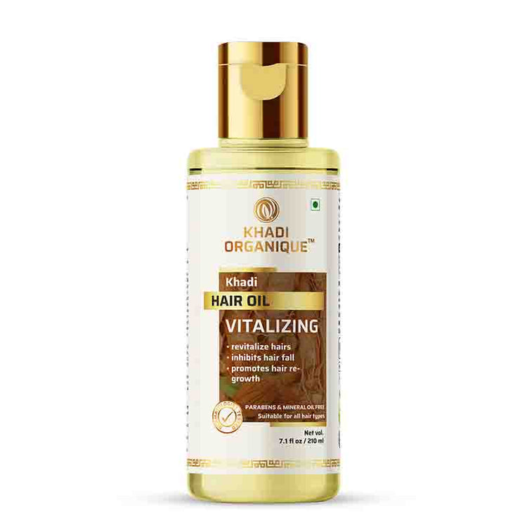 Khadi Organique Vitalising Hair Oil WITHOUT MINERAL OIL Bottle of 210 ML