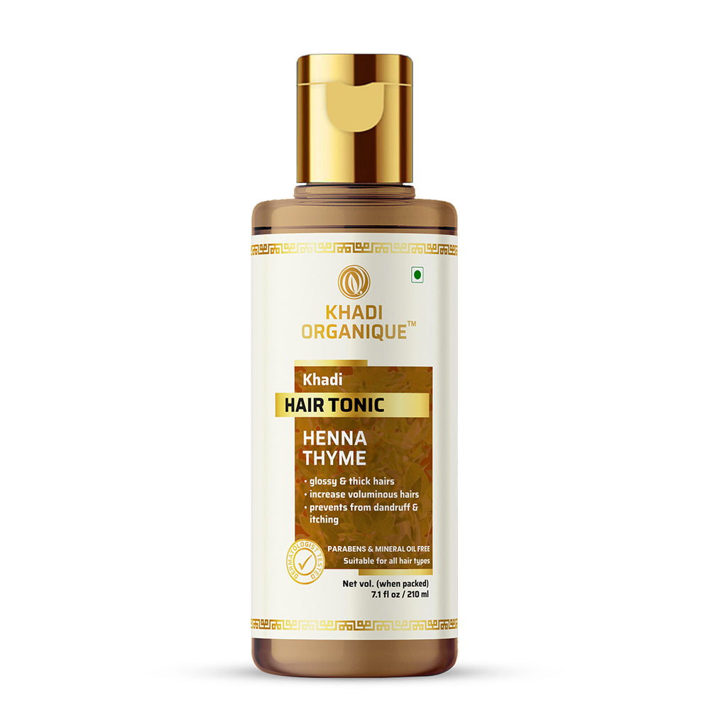 Khadi Organique Henna Thyme Hair Tonic Bottle of 210 ML