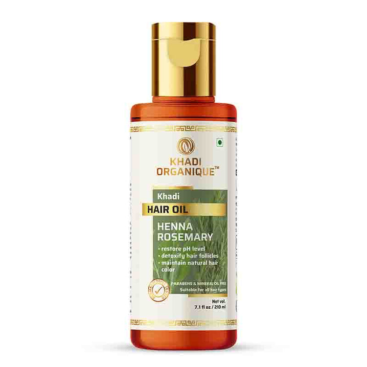 Khadi Organique Henna Rosemary Hair Oil Bottle of 210 ML