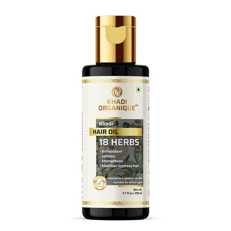Khadi Organique 18 Herbs Hair Oil Bottle of 210 ML