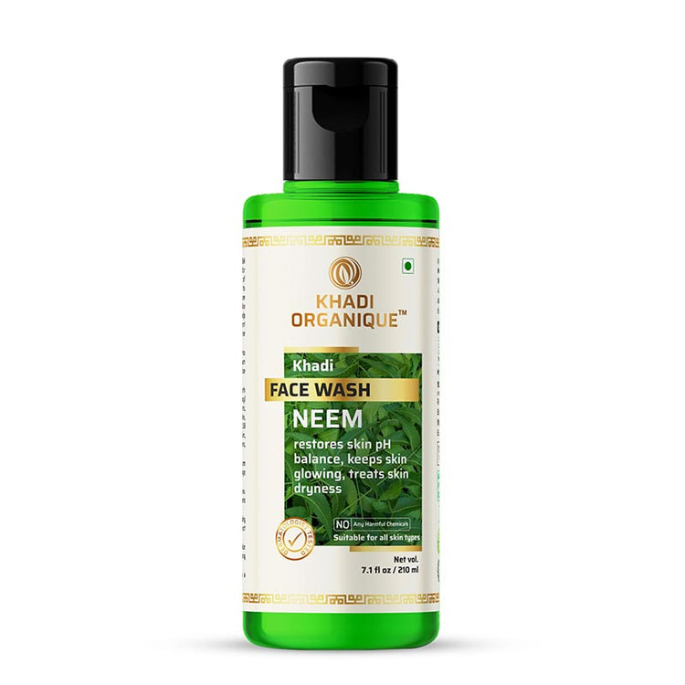 Khadi Organique Neem Face Wash Bottle of 210 ML