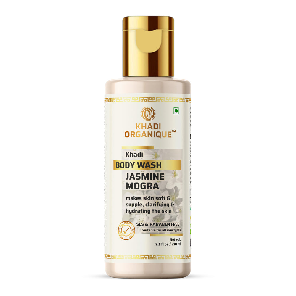 Khadi Organique Jasmine Mongra Body Wash SLS PARABEN FREE Bottle of 210 ML