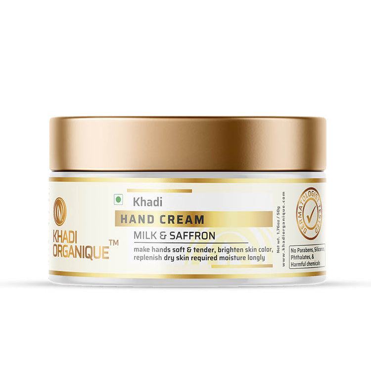 Khadi Organique Milk and Saffron Hand Cream Box of 50 GM