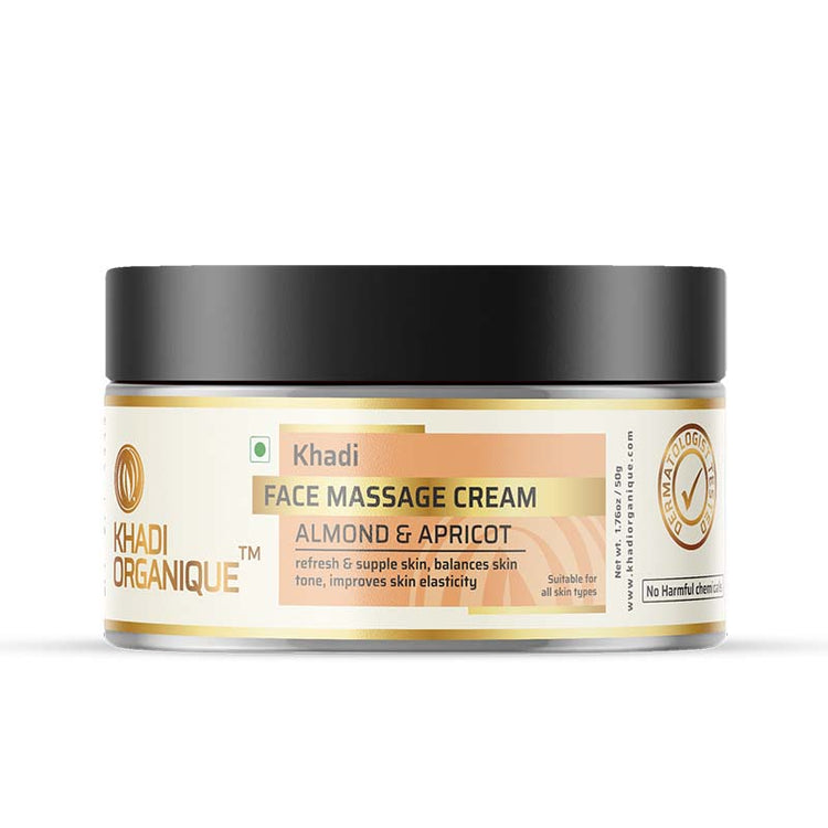 Khadi Organique Almond and Apricot Massage Cream Box of 50 GM