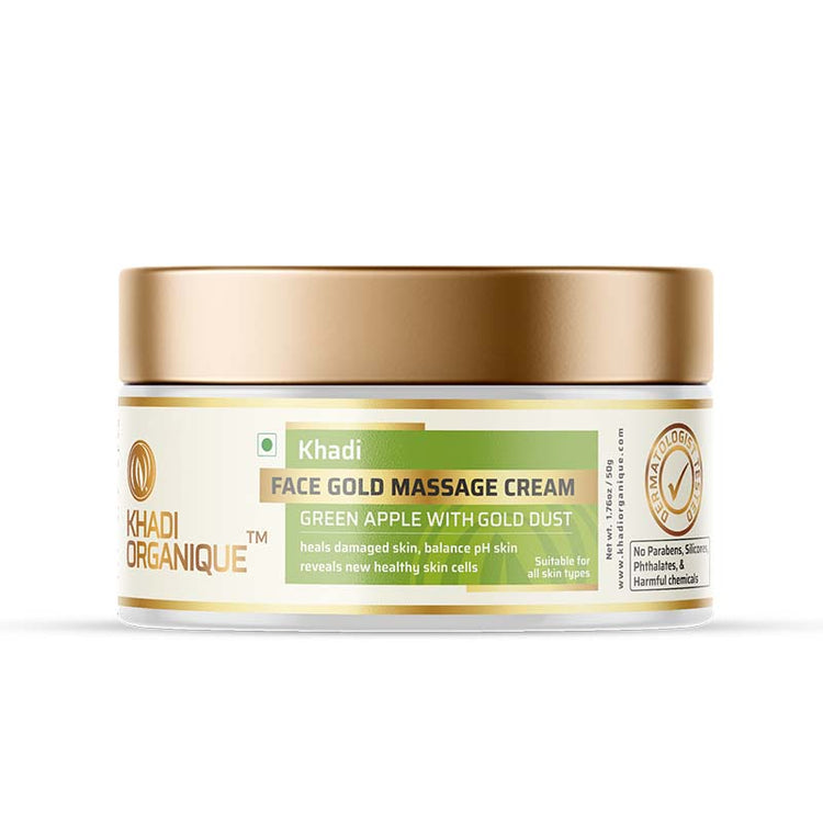 Khadi Organique Gold Face Massage Cream Box of 50 GM