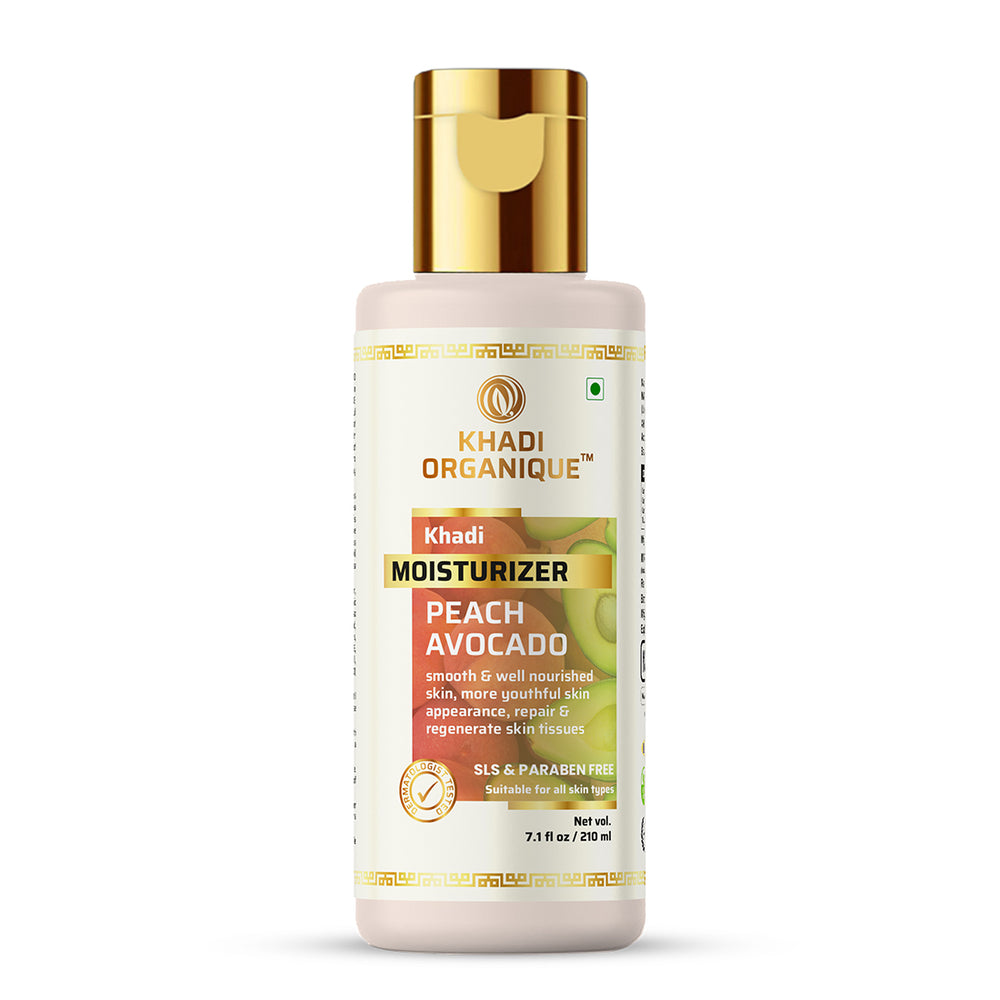 Khadi Organique Peach Avacado Mosturizer PARABEN FREE Bottle of 210 ML