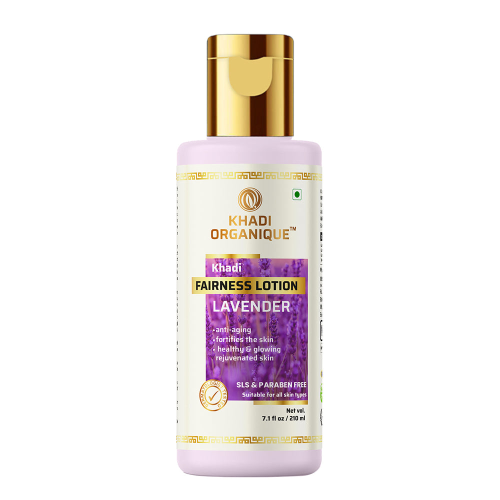 Khadi Organique Lavender Fairness Lotion PARABEN FREE Bottle of 210 ML