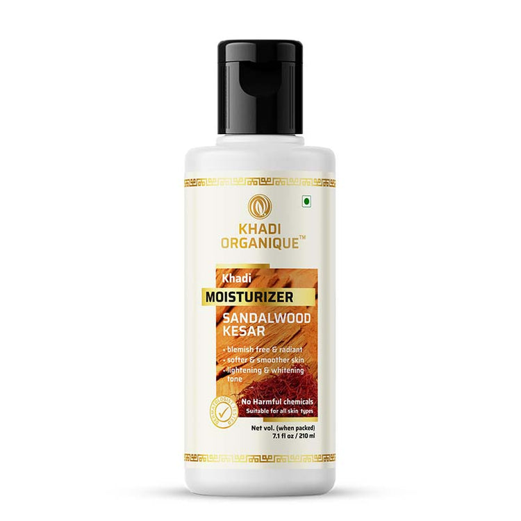 Khadi Organique Sandalwood Kesar Moisturizer Bottle of 210 ML