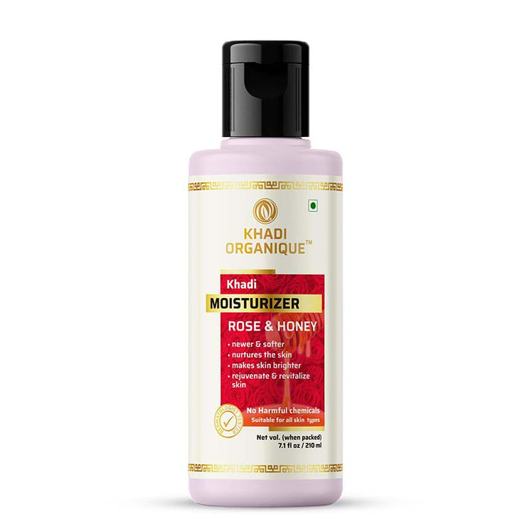 Khadi Organique Rose and Honey Mosturizer Bottle of 210 ML