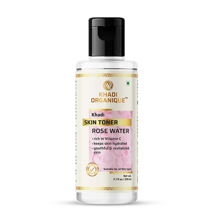 Khadi Organique Pure Rose Water Skin Toner Bottle of 210 ML