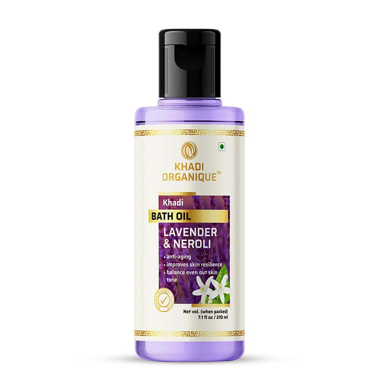 Khadi Organique Lavender Neroli Bath Oil Bottle of 210 ML