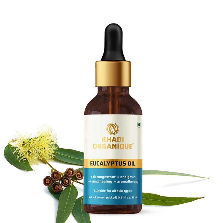 Khadi Organique Eucalyptus Essential Oil Bottle of 15 ML