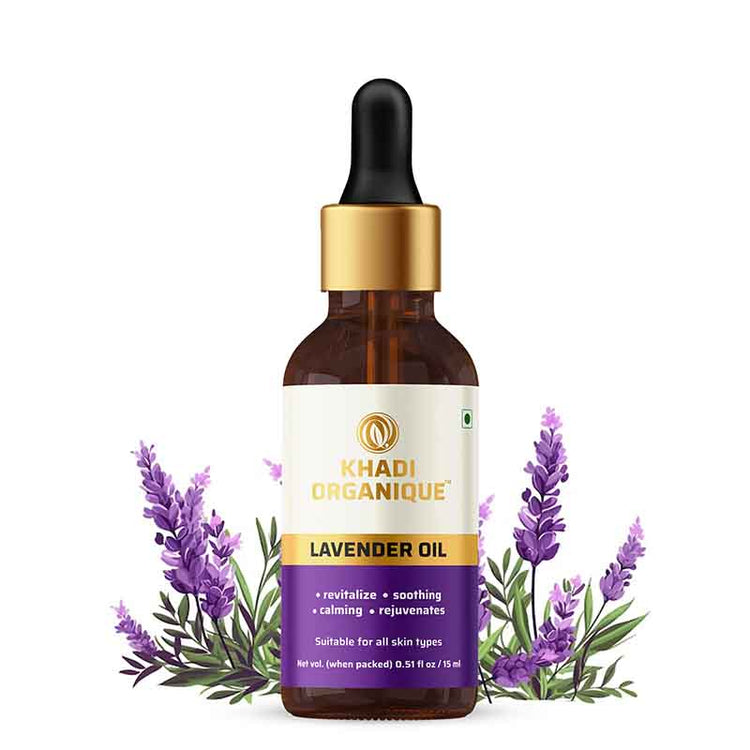 Khadi Organique Lavender Essential Oil Bottle of 15 ML