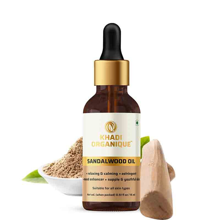 Khadi Organique Sandalwood AROMATIC OIL Bottle of 15 ML
