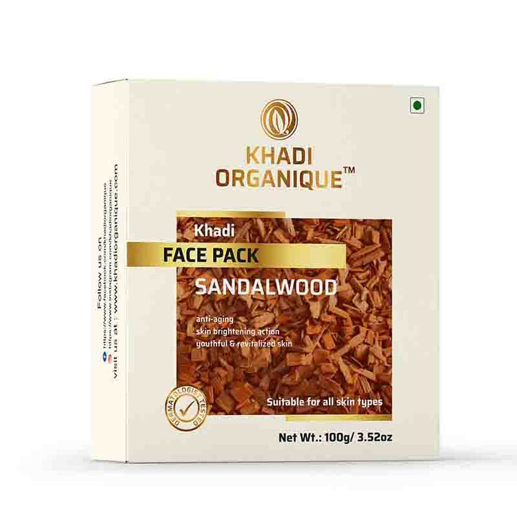 Khadi Organique Sandalwood Face Pack Box of 100 GM