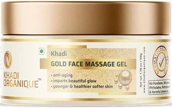 Khadi Organique Gold Face Massage Gel Box of 50 GM