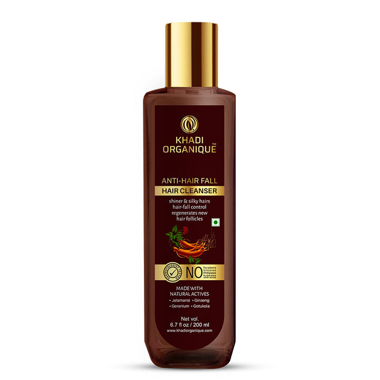 Khadi Organique Anti hair fall Hair Cleanser SLS  PARABEN FREE Bottle of 200 ML