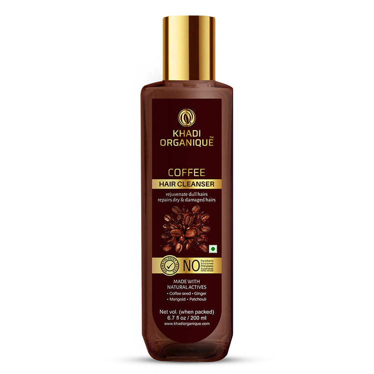 Khadi Organique Coffee Hair Cleanser SLS PARABEN FREE Bottle of 200 ML