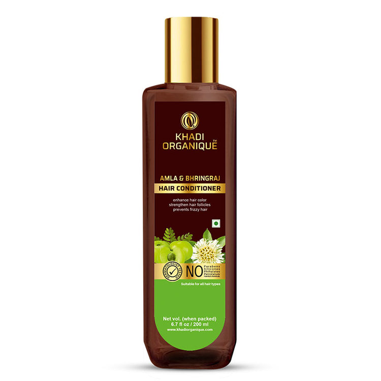 Khadi Organique AMLA BHRINGRAJ CONDITIONER  SLS PARABEN FREE Bottle of 200 ML