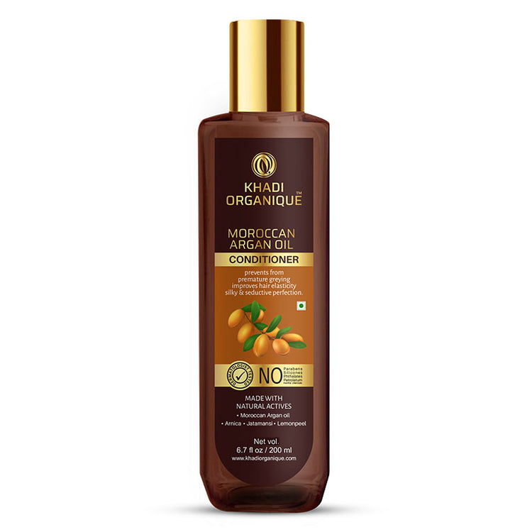 Khadi Organique Moroccan Argan oil Hair Conditioner SLS PARABEN FREE Bottle of 200 ML