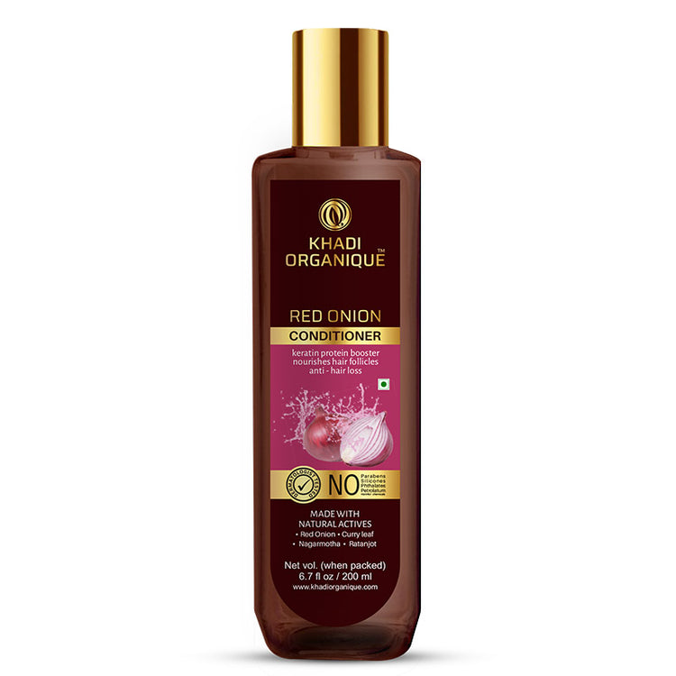 Khadi Organique Red Onion Hair Conditioner SLS PARABEN FREE Bottle of 200 ML