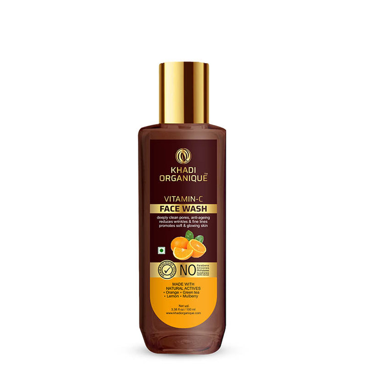 Khadi Organique Vitamin C face wash SLS PARABEN FREE Bottle of 100 ML
