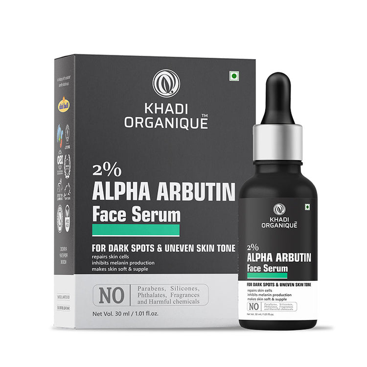 Khadi Organique Alpha Arbutin 2percentFace Serum Bottle of 30 ML