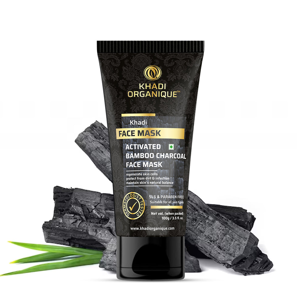Khadi Organique CHARCOAL FACE MASK SLS  PARABEN FREE Tube of 100 GM
