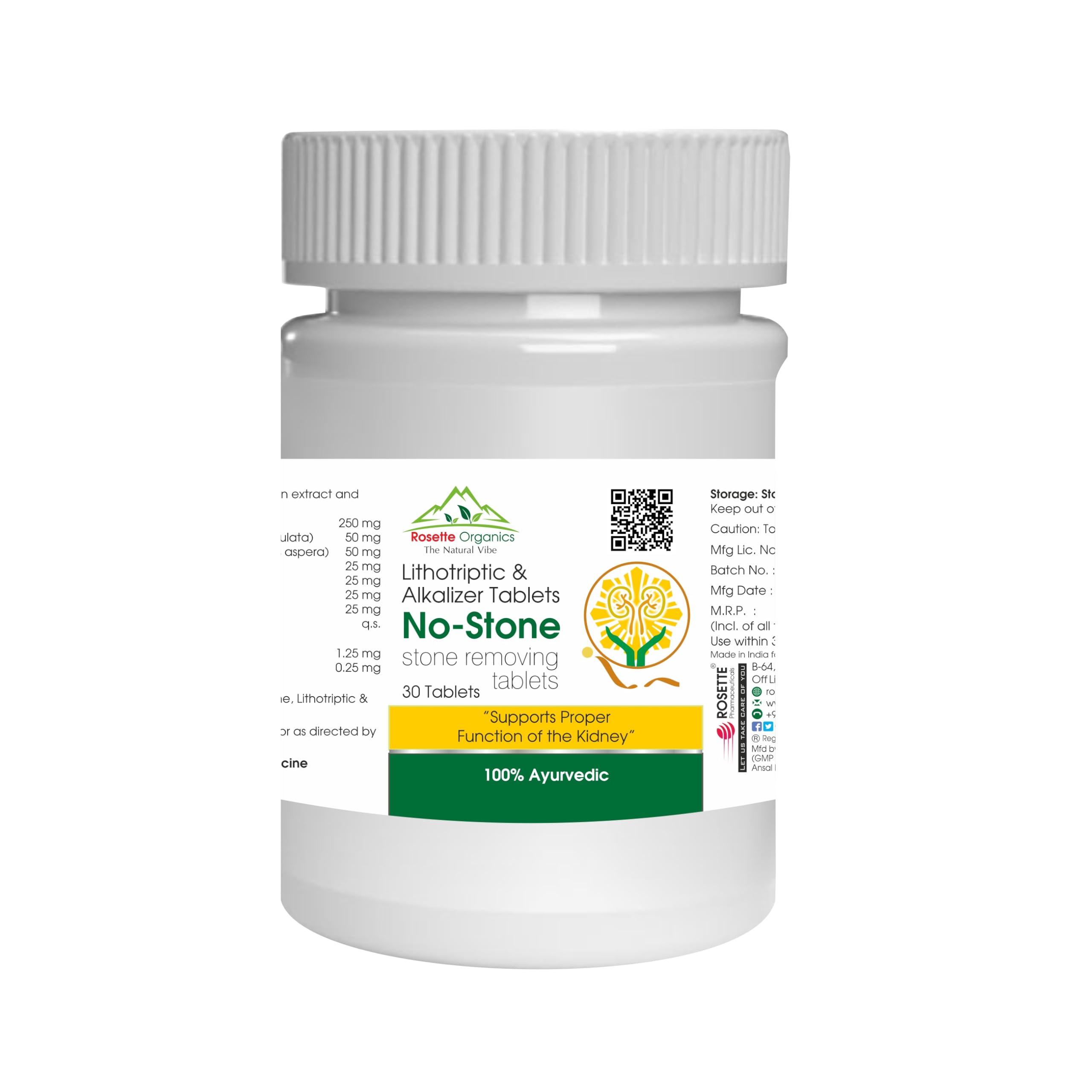 Rosette Pharmaceutical No Stone Tablet Bottle of 30 Tablet