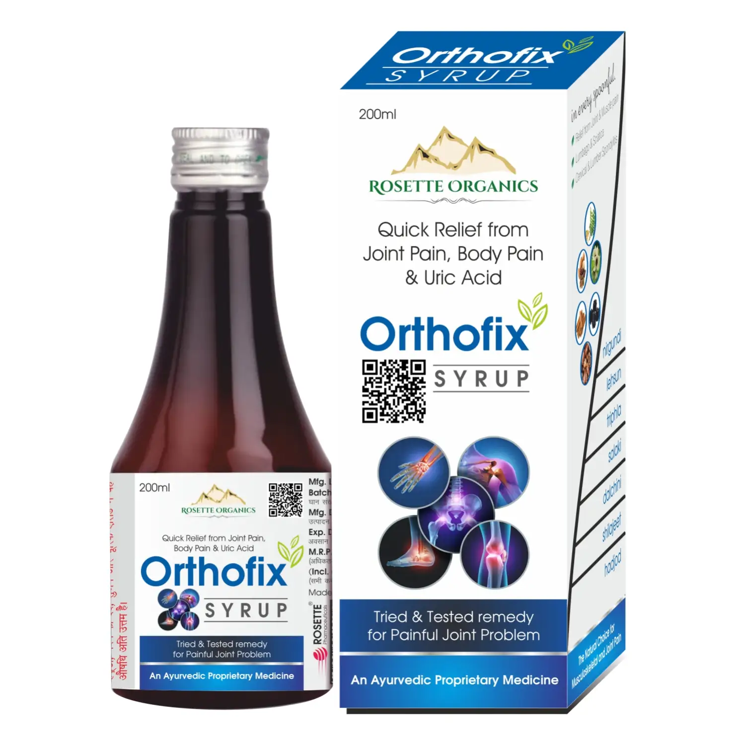 Rosette Pharmaceutical Orthofix Syrup Bottle of 200 ML