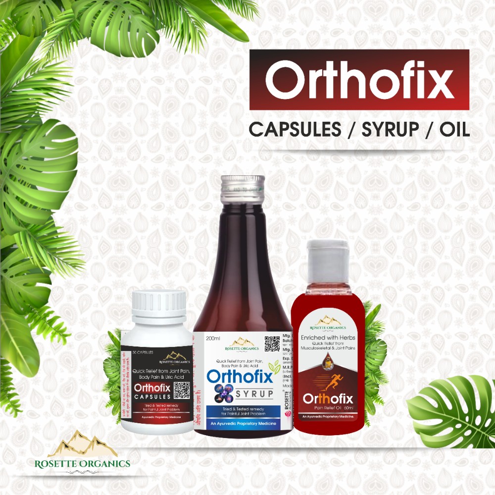 Rosette Pharmaceutical Orthofix Syrup 200 ML Capsules 30 and Oil Kits of 1 QTY