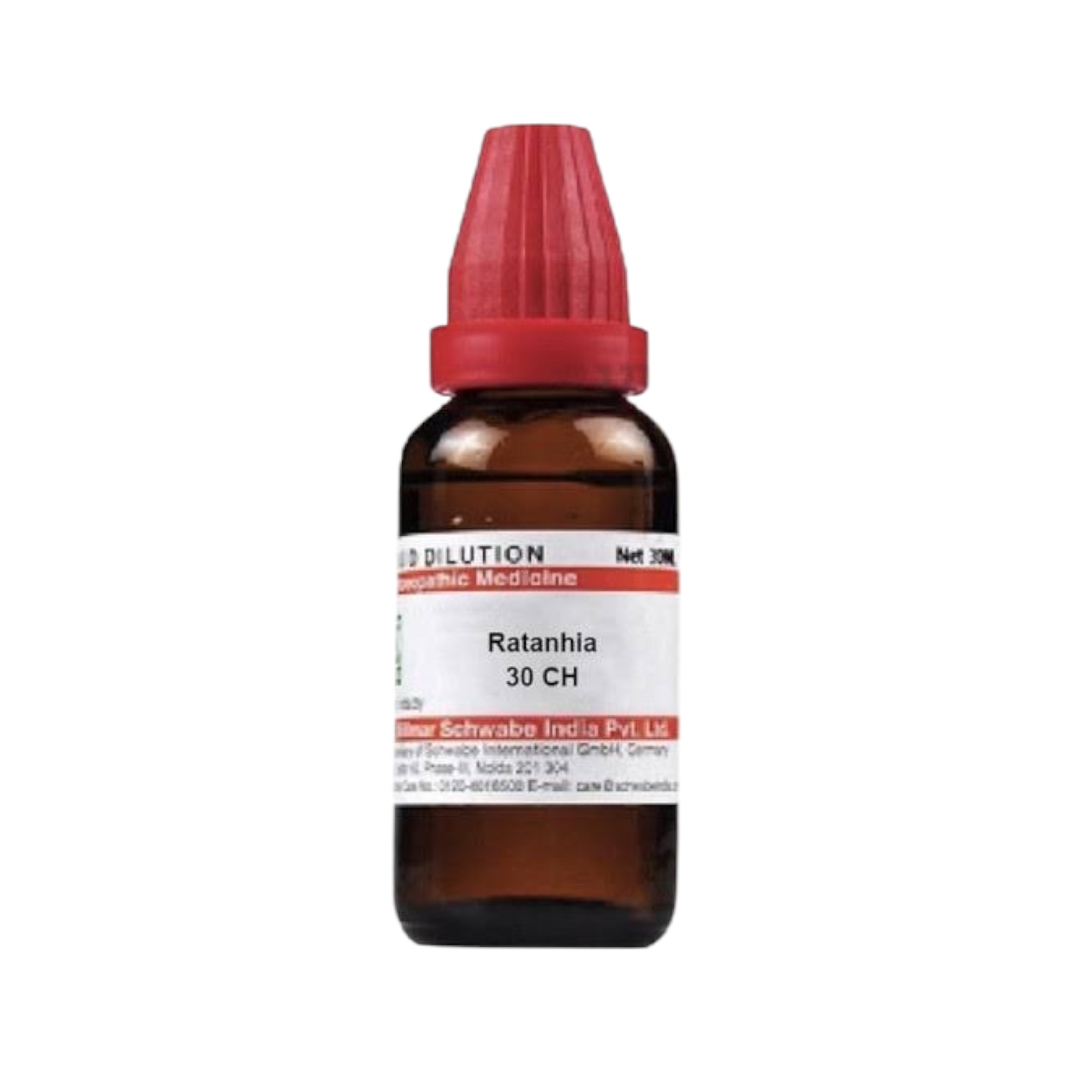 Dr Willmar Schwabe India Ratanhia Dilution 30 CH BOTTTLE of 30 ML