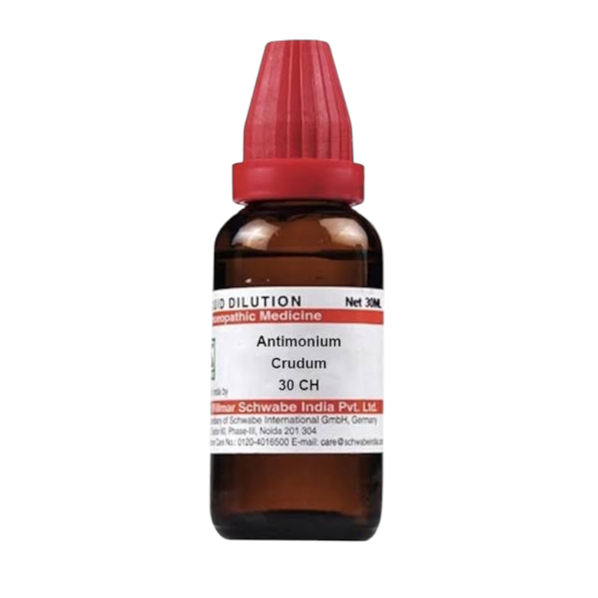Dr Willmar Schwabe India Antimonium Crudum Dilution 30 CH BOTTTLE of 30 ML