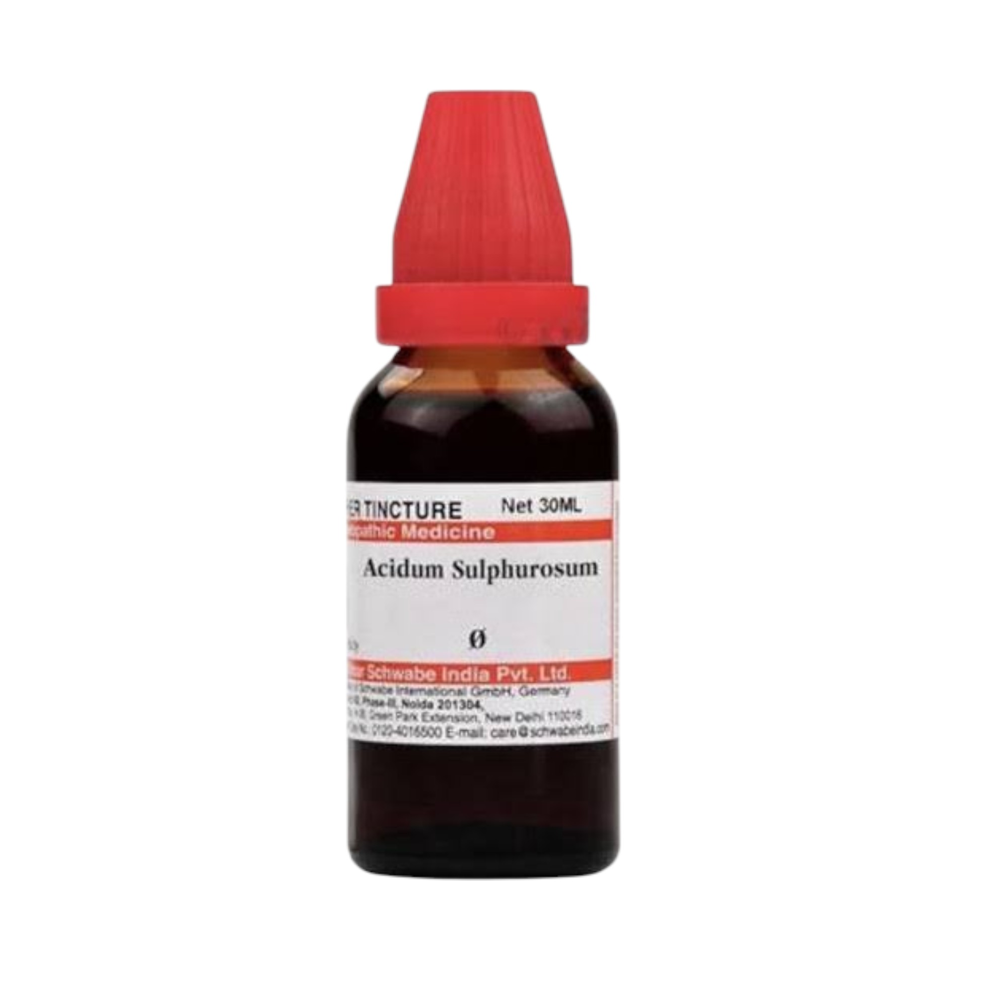 Dr Willmar Schwabe India Acidum  sulpherosum Mother Tincture BOTTTLE of 30 ML