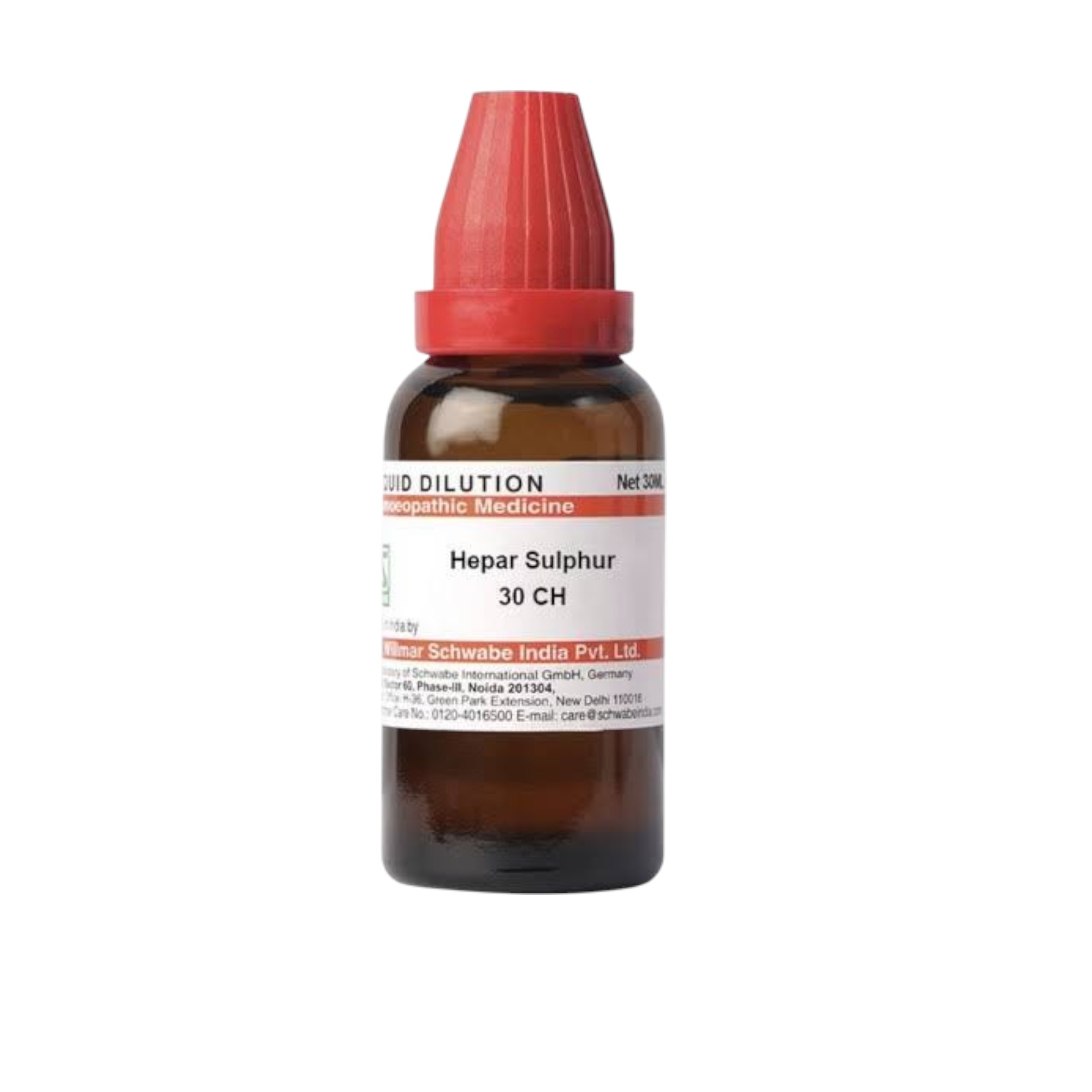 Dr Willmar Schwabe India Hepar Sulphur Dilution 30 CH BOTTTLE of 30 ML